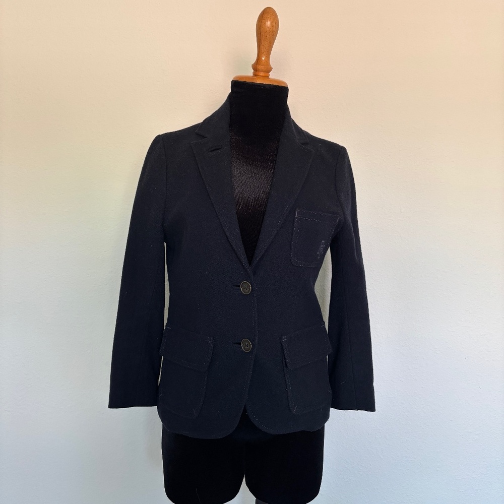 Abercrombie & Fitch Navy Wool School Boy Blazer